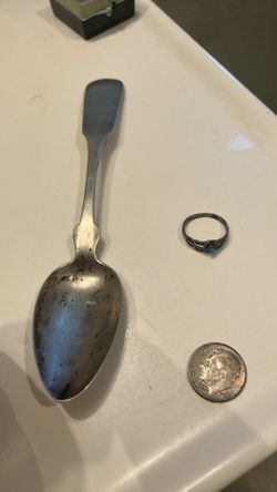 Silver Spoon And 90% Silver Dime
