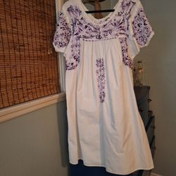 Oaxaca Embroidered Huipil Dress