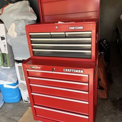 Craftsman 2-piece red metal rolling tool cabinet