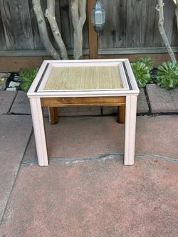 Vintage Bohemian Wood Side Table