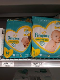 Pampers. $8 each or 2 for $15