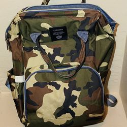 LeQueen Camo Diaper Bag Backpack Multi-Function Diaper Bag for Baby Care Essentials Waterproof Travel Baby Bag