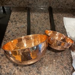 Copper Ladle Set , Large and Small