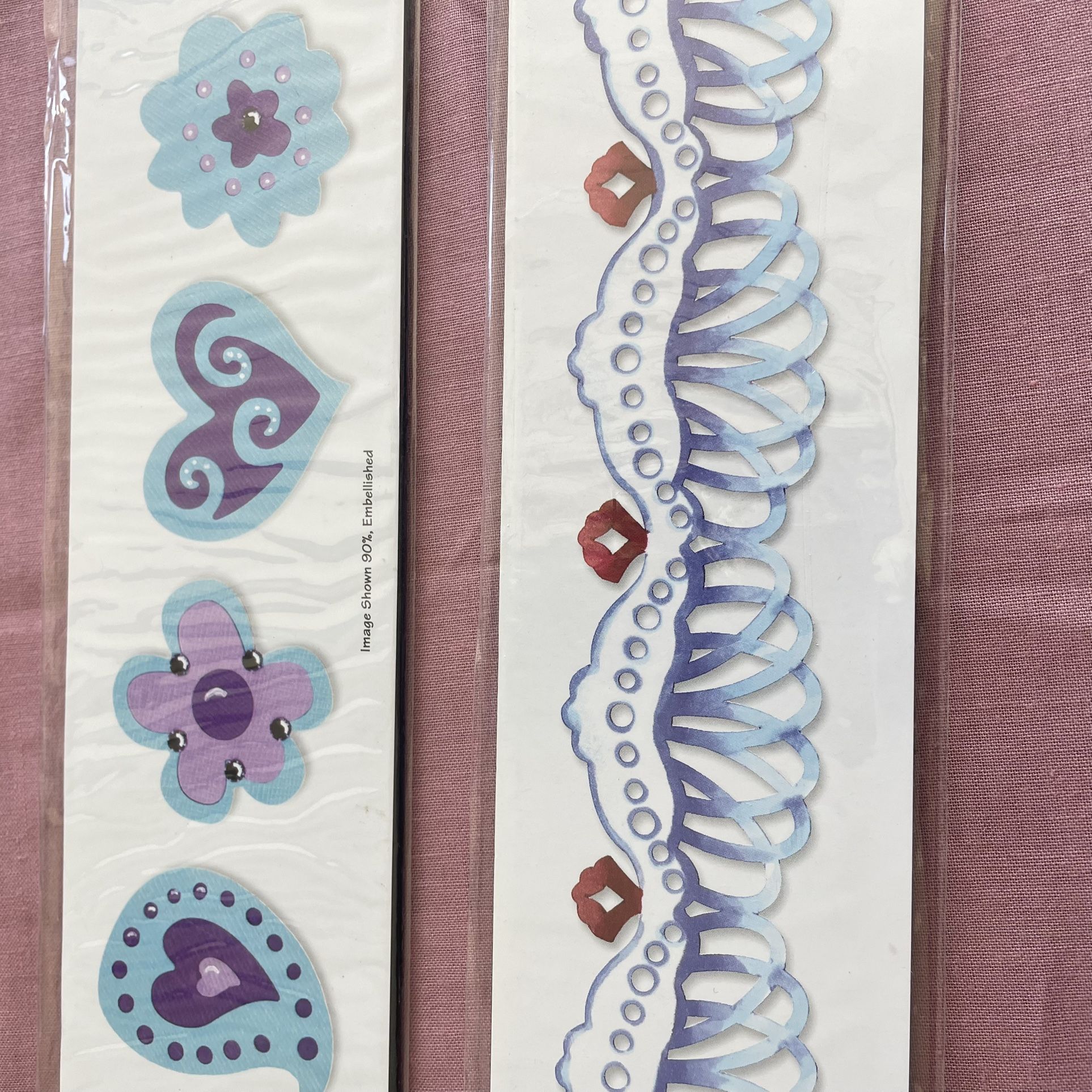 Sizzix Die Cutting Strips New Retired Lot Of 2 : Floral Bead Edging And Heart And Paisley