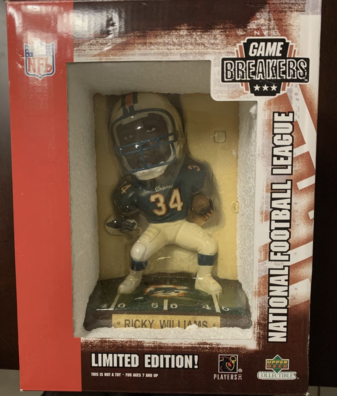 Game Breakers Upper Deck Ricky Williams #34 Miami Dolphins Figurine 98