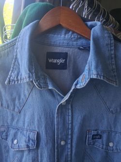 Wrangler Denim Western Snap Shirt