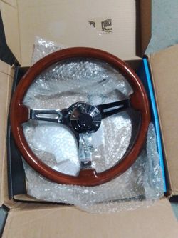 Brand new wooden steering whel