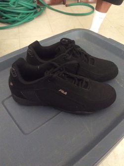 Ladies Black Fila Sneakers