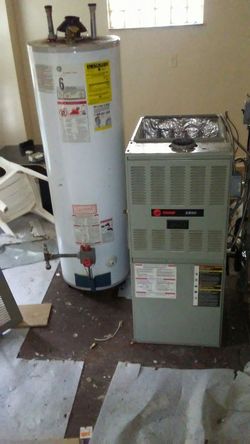 Furnace & hot water tank 400$
