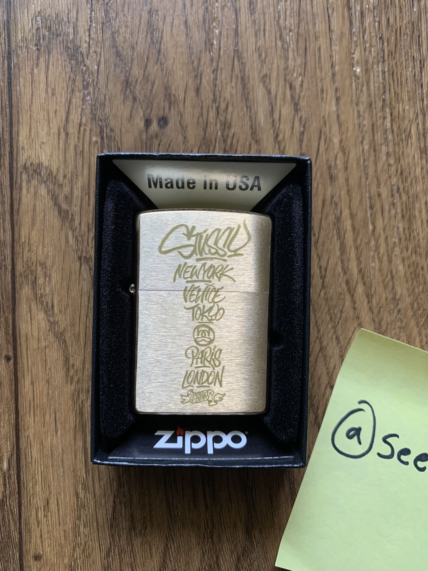 Stussy Born X Raised Zippo Brass Lighter Brand New for Sale in