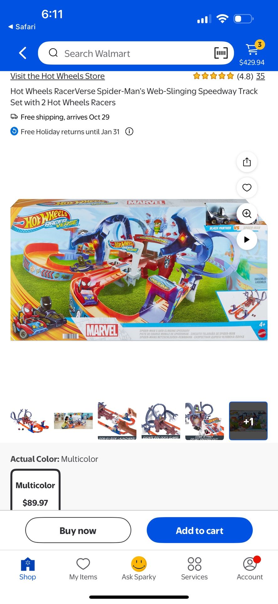 Hot Wheels Racer Verse Spider Man With Black Panther