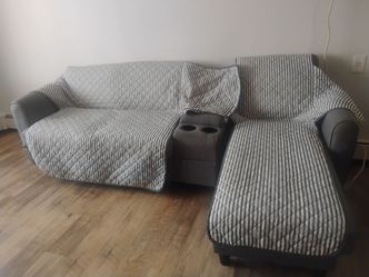 Small gray couch