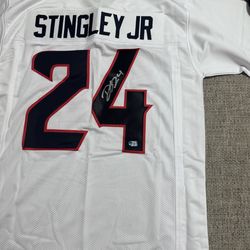 Derek Stingley Jr.  Signed Autograph Custom Jersey- Metabilia Coa Houston Texans