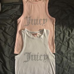 Juicy Couture Tank Tops (pink & white) Size S
