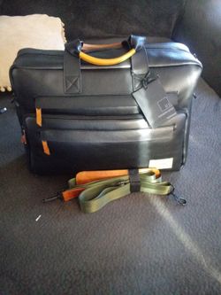 Brand New Black Leather Briefcase