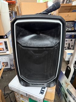 ION Audio Total PA Freedom Bluetooth Party Speaker & PA System Ultimate Bass and Edge Glow Lights (Speaker & Mic)