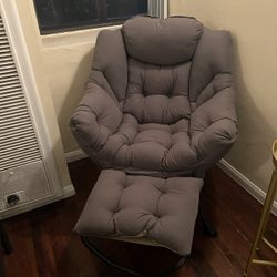 Foldable Lazy Chair and Ottoman