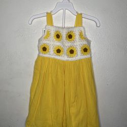 Sunflower girls party dress