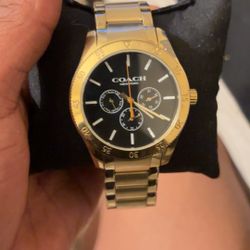 Coach Gold Watch Blackface