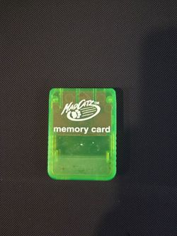 Mad Catz Playstation 1 memory card Neon/Volt Green