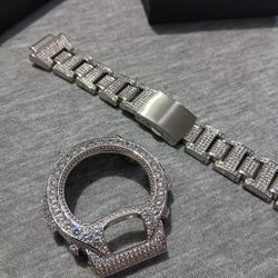 New Stainless Steel DW6900 Iced Out Face Plate and Band Set!!!