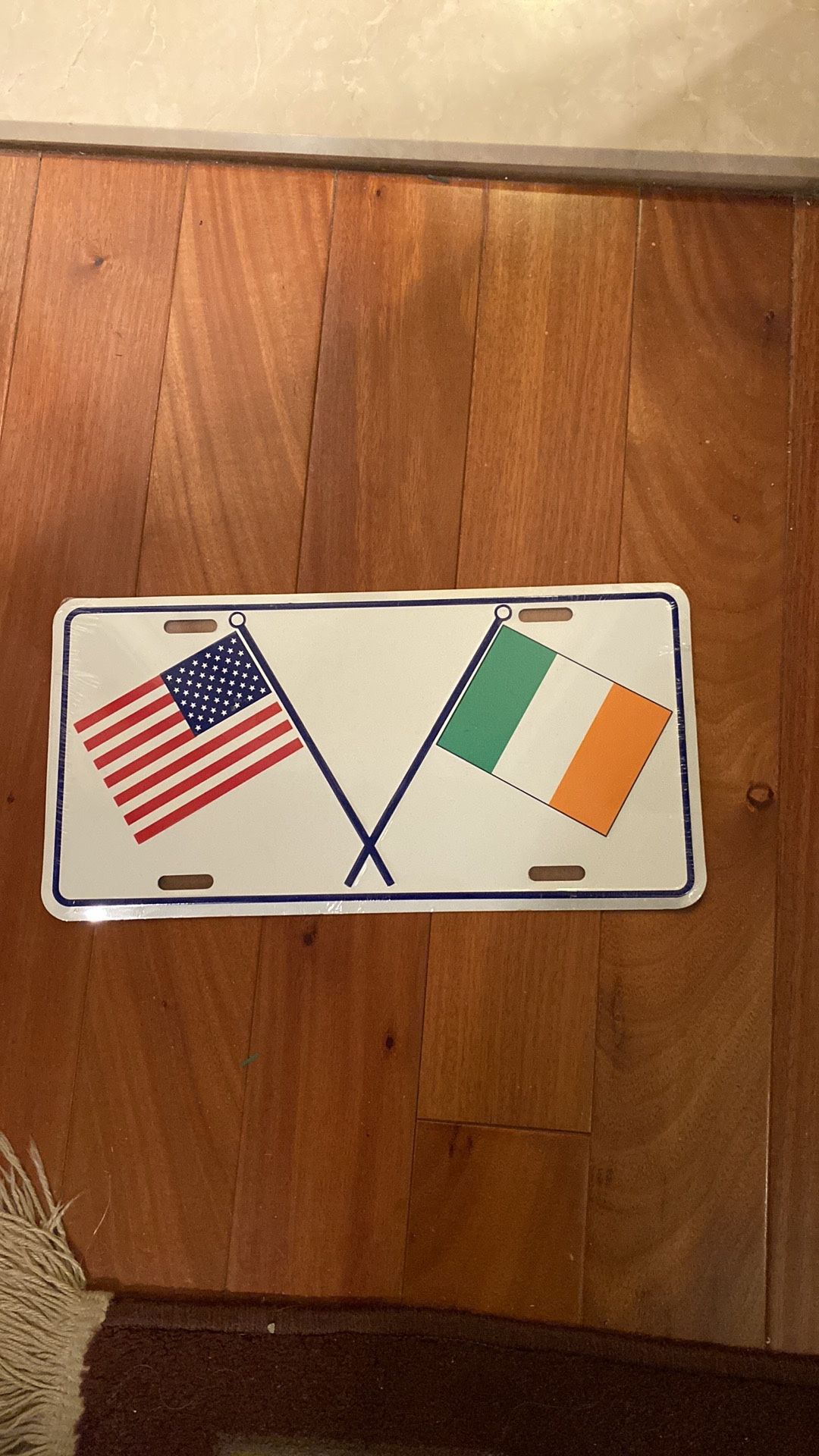 Irish American License plate