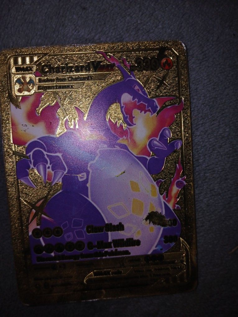 Charizard VMAX Gold Foil Pokemon Card Fan Art 330hp Good Condition Pre-Owned for Sale in Modesto, CA - OfferUp Charizard VMAX Gold Foil Pokemon Card Fan Art 330hp Good Condition Pre-Owned for Sale in Modesto, CA - OfferUp