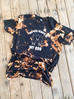 Custom Bleach Tie-Dye Halloween Shirts
