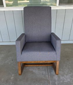 Giantex upholstered rocking chair gray