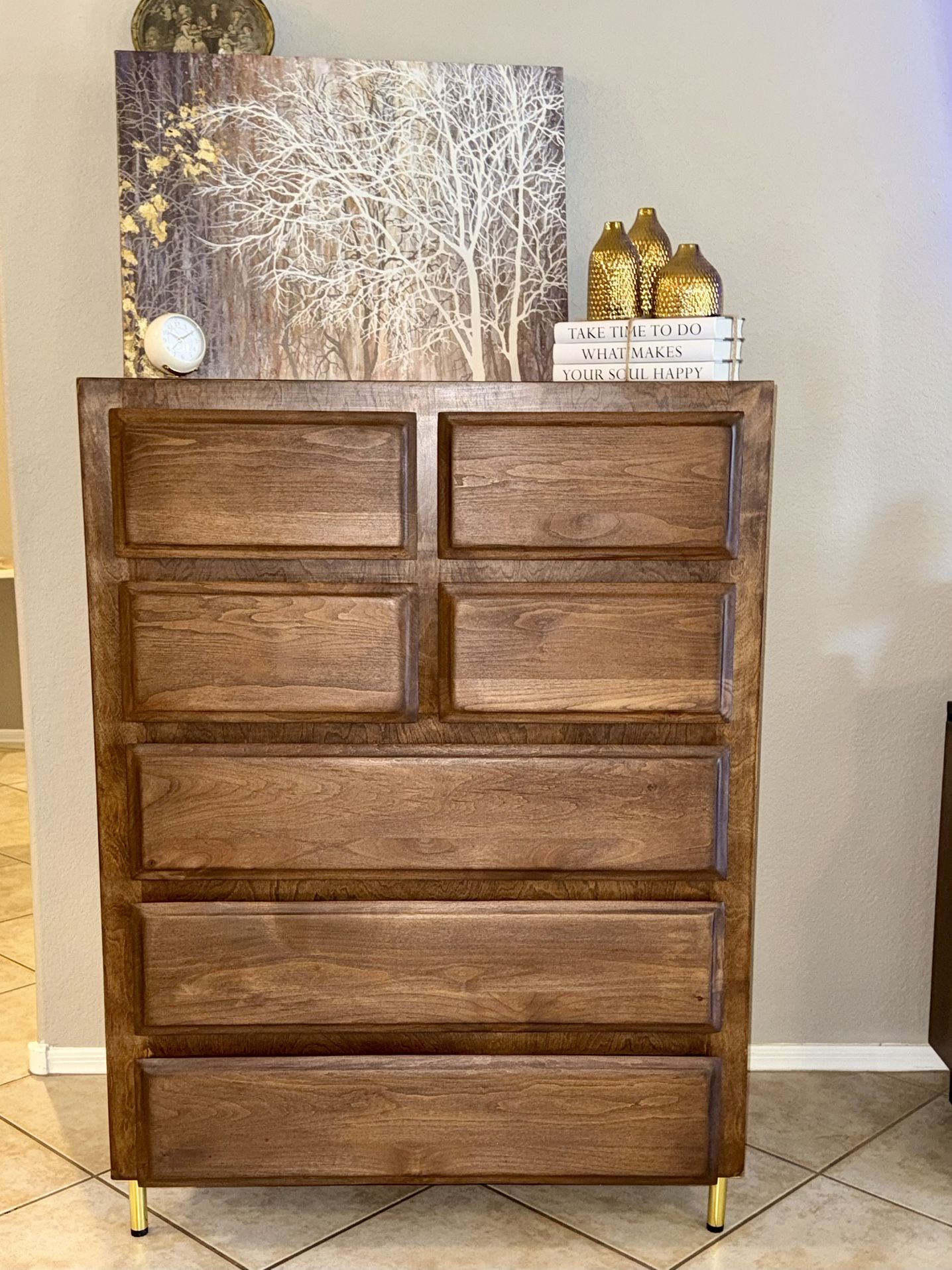Professionally refurbished solid wood dresser