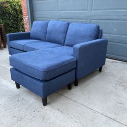 Small Blue L Shaped Couch FREE DELIVERY