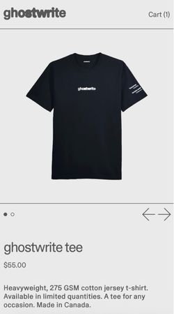 Medium Ghostwrite T-Shirt For Sale!