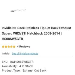 2008-2014 Wrx/Sti Invidia N1 Race