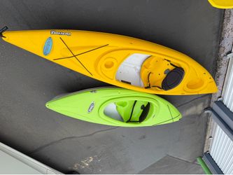 Kayaks with paddles
