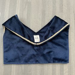TRNKA Navy Velvet Sailor Collar with Gold Trim