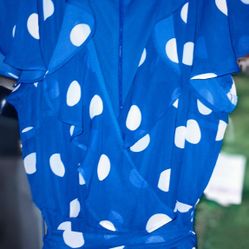 Blue Poka Dot Dress