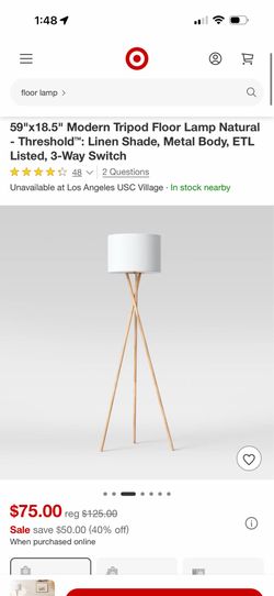 Tripod floor lamp