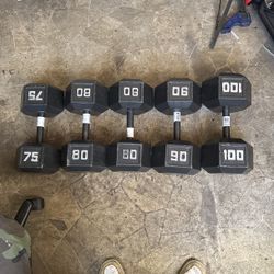 5 Heavy Dumbells 75-100