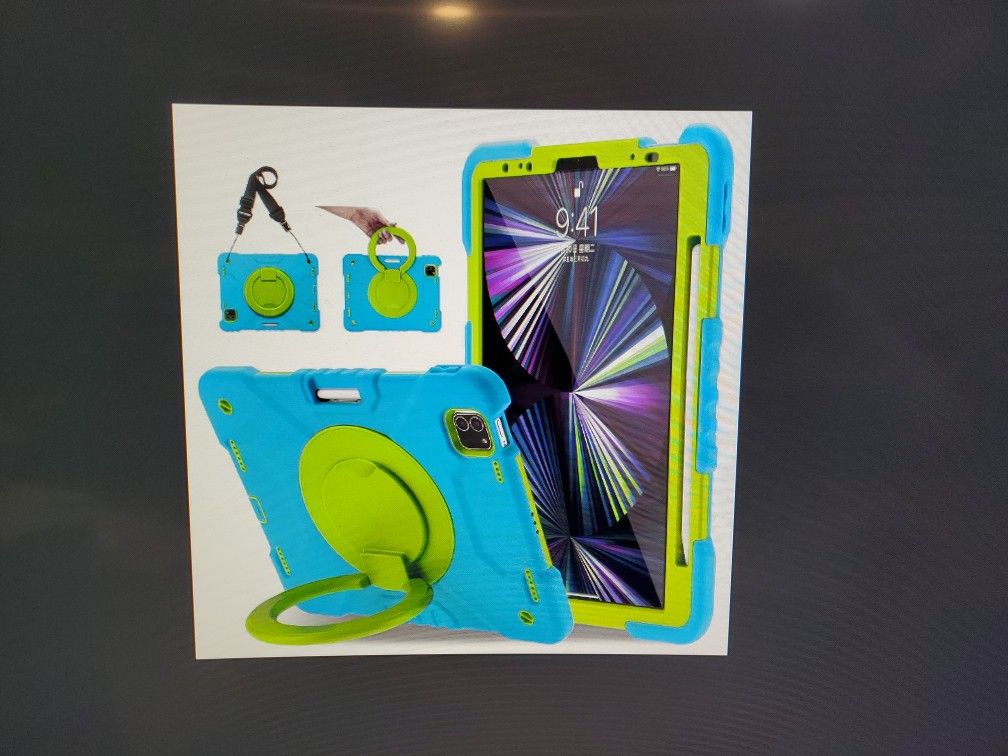 Case For iPad Pro 11 Inch 1st-4th Gen iPad Air 10.9 Inch 4/5 Gen Blue/Green