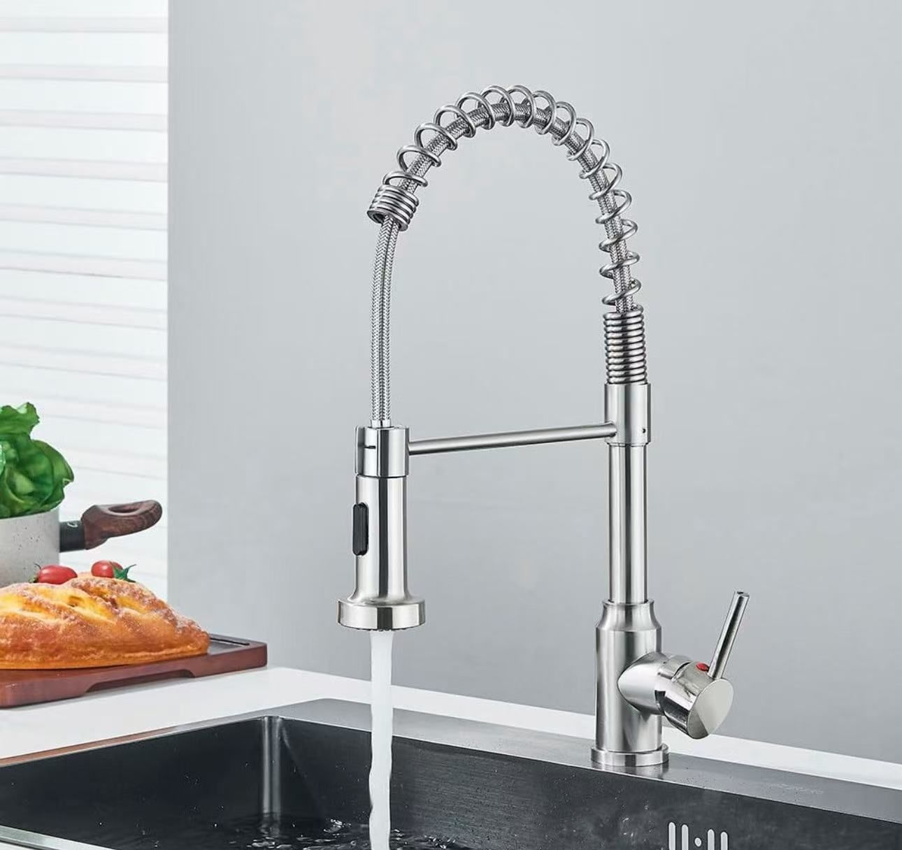 Removable Gourmet Kitchen Faucet 2 Modes Rotatable Deck Mount Single Handle Cold Hot Water Mixer Kitchen Sink Crane,Chrome A