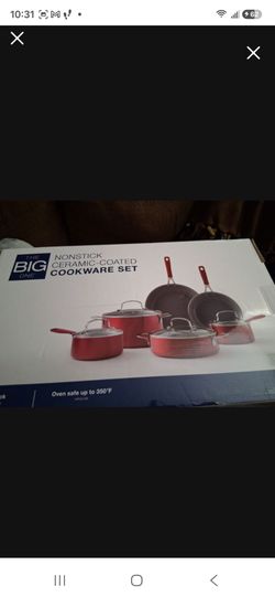 10 piece cookware set. Big One.  Red