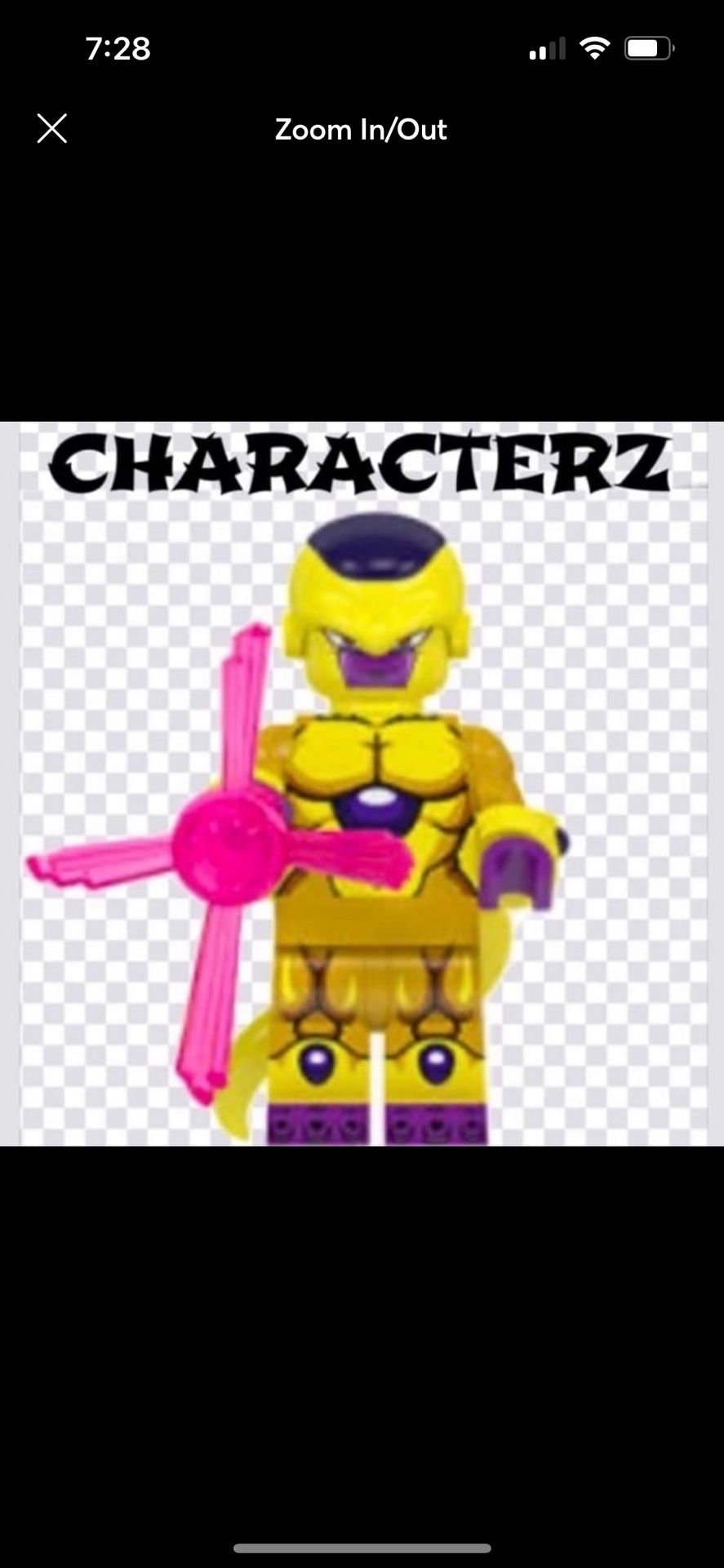 Dragonball Z Gold Frieza Anime Minifigure