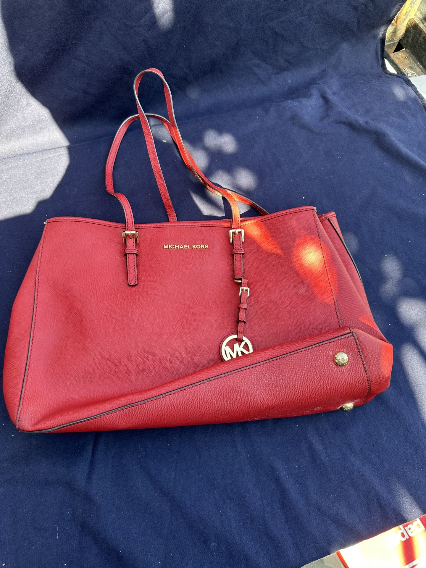 Michaels Kors Red Tote Bag 