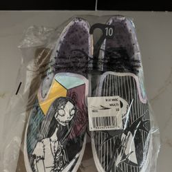 Disney Nightmare Before Christmas Low Top Slip-on Sneakers, Women's Size 10