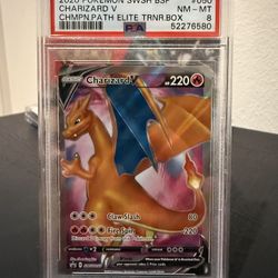 Pokemon 2020 Charizard V Champions Path ETB PSA 8