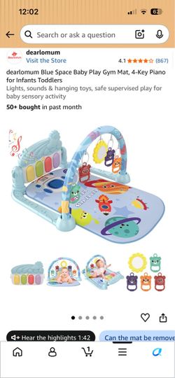 Dearlomum Baby Play Gym Mat with Piano