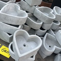 6” Cement Hearts $5 Each 