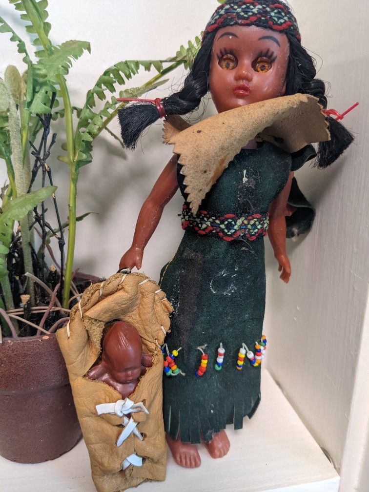 Vintage 80's Native American Doll