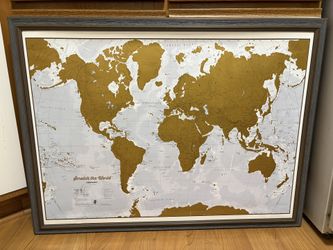 Scratch The World framed poster