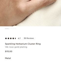 CLUSTER RING 14k Rose gold plated